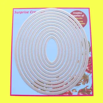 Large Cutting dies Piercing Oval Scrapbook Cardmaking Paper Craft DIY Metal Stencil Surprise Creation dies