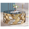 Stainless Steel Glass Or Marble Top Coffee Table