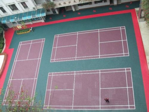 Recycled Waterproof Tennis Court Flooring, Multi Purpose Interlocking Gym Floor