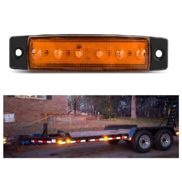 Amber Side Trailer Rear Side Marker Lights with ABS Housing for Trucks