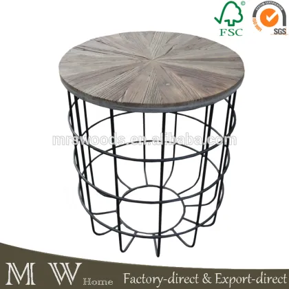 recycled elm wood coffee table, metal vintage elm table, elm coffee table