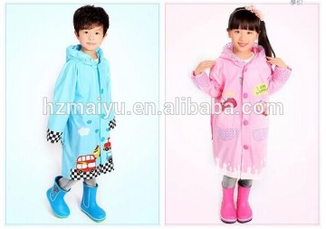 kids pu rain coat