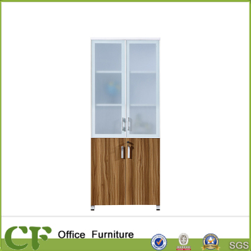 CF-F81606 Glass doors with aluminum frame wooden file cabinet