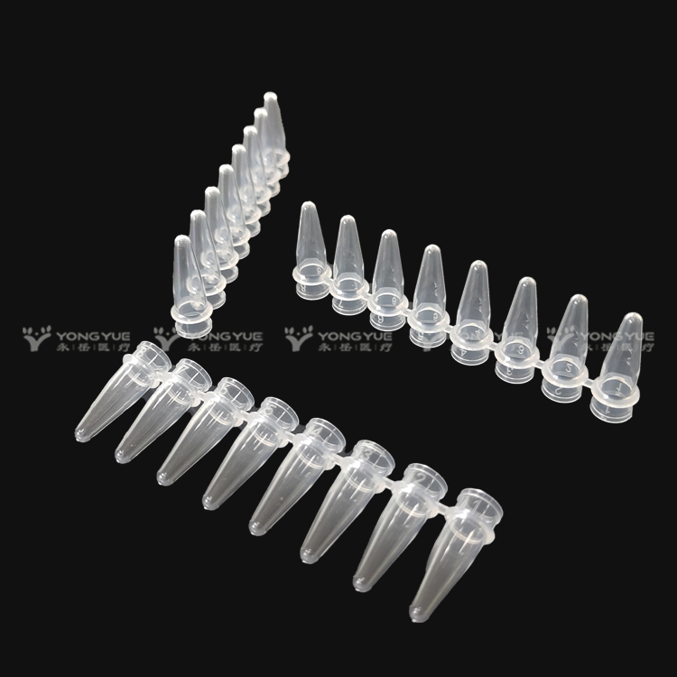 0 2ml 8 Strips Pcr Tube Flat Cap Clear