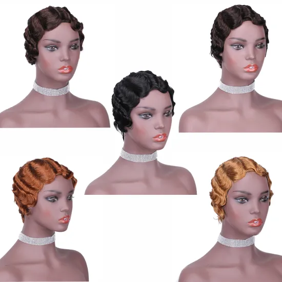 Wholesale 2021 hot Fashion cheap perruque short colored mommy wigs for black woman raw brazilian Indian virgin human hair wigs