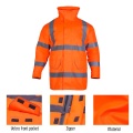 Hivis Warm Coat Water Wind Resistant Safety Jacket