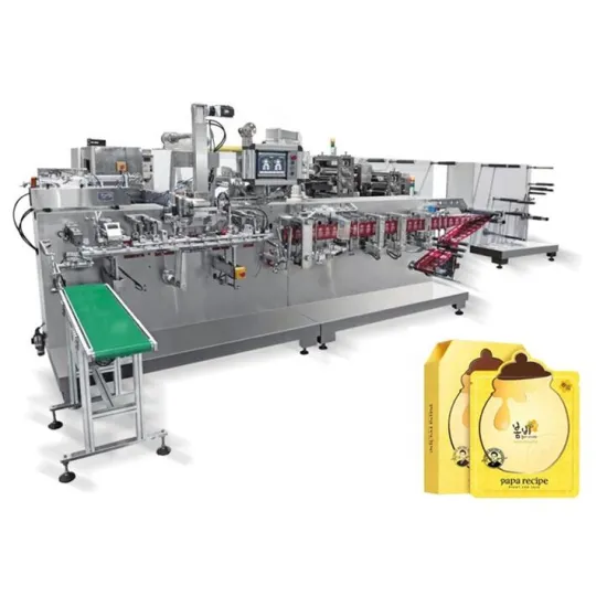 High-Speed Automated Facial Sheet Mask Filling and Sealing Machine for Cosmetics Production