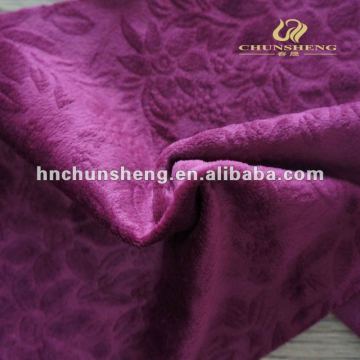 100% Polyester Embossed short plush with artistic design for sofa
