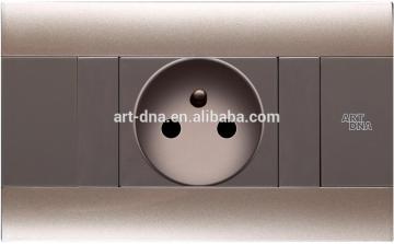 16A 1gang French socket with switch