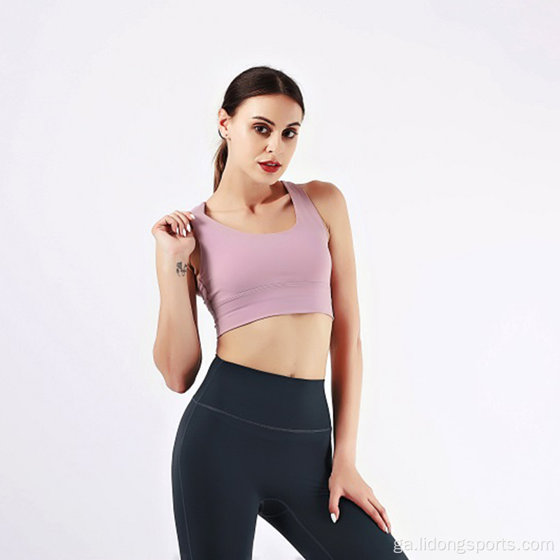 Samhraidh Díol Hot Mná Sleeveless Yoga Vest Yoga Vest Fitness Bra Éadaí Yoga Vest