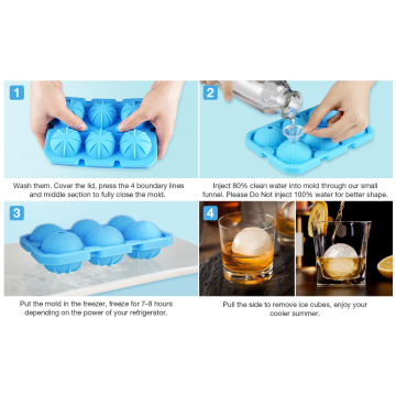 Food-Grade Reusable Silicone Ice Cube Trays