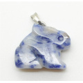 Pendentif en forme de lapin Sodalite