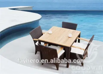 GW3061 SETE modern design outdoor furniture rattan woven dining set