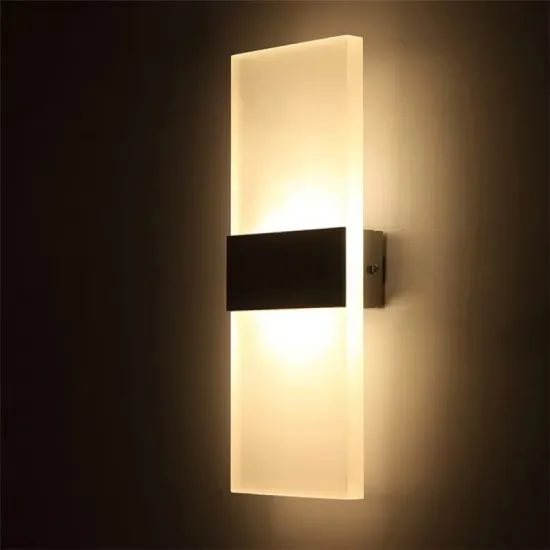 Modern Fancy Bedroom Rectangle LED Wall Light - 12V Lamp Bracket
