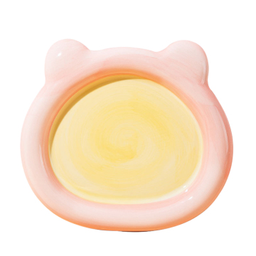 CUSTOM Durable Multi-Color Ceramic Dog Bowl with Wooden Frame and Logo