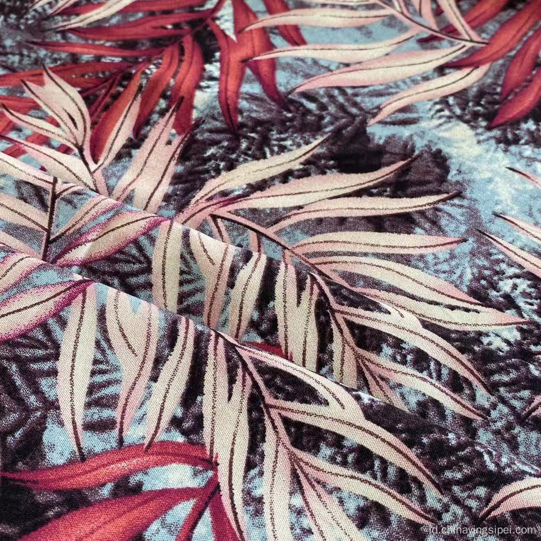 Soft Challis Plain Floral Printed Tecido Viscose Rayon Fabric
