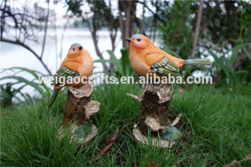 Red cute resin brid wholesale polyresin animal figurines