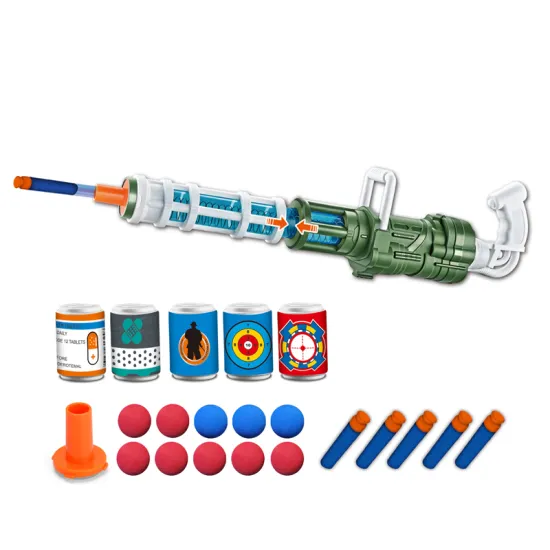Soft Foam Ball Gun Toys: Powerful Air Guns with Targets for Boys