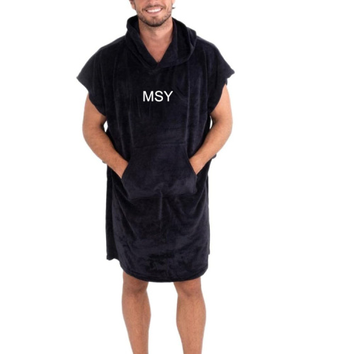 Microfiber Hooded Poncho Towel cotton surf hooded beach poncho towel changing robe Factory
