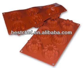 6 fantasy pastry baking moulds