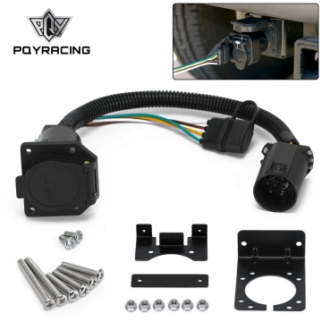 4-Way Flat to 7-Way Round Blade Adapter - 4 Pin to 7 Pin Trailer Wiring Harness