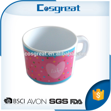 Reusable food grade cartoon pattern melamine kids espresso cups
