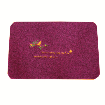 Best quality red embroidery mat for living room