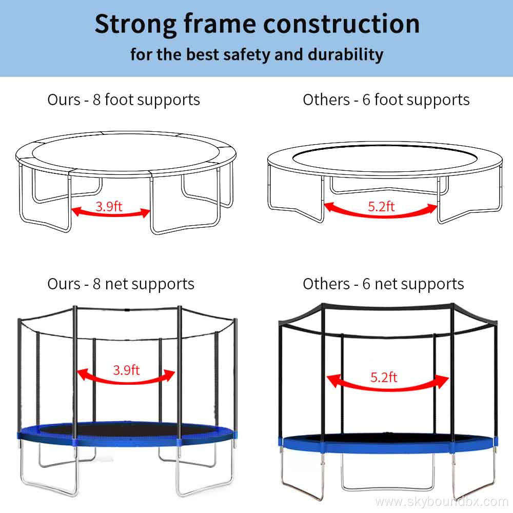 Trampoline with Safety Enclosure Net jumping Bed Trampoline