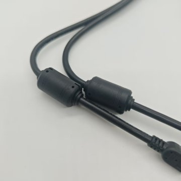 سلك طاقة USB 2 في 1 أسود لأجهزة Micro USB والعتاد الذي يعمل بالتيار المستمر