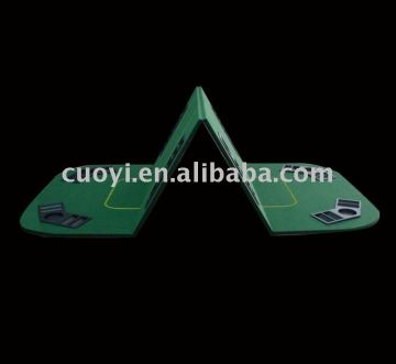 82' oval poker Table Top three folding