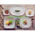 Square White Jade Dinner Set Plate