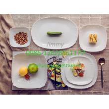 Square White Jade Dinner Set Plate