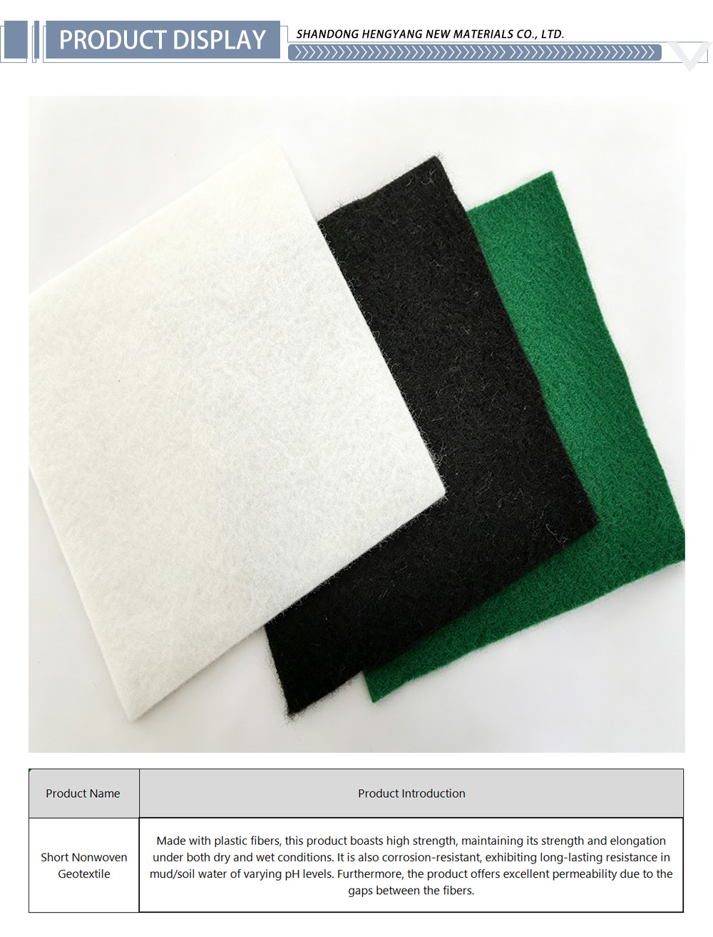 Short Nonwoven Geotextile15-X