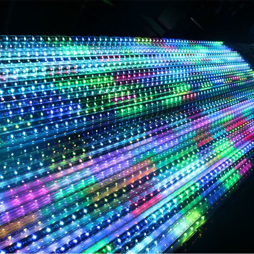 Efek Lampu 3D RGB Pixel Kinetik Tube