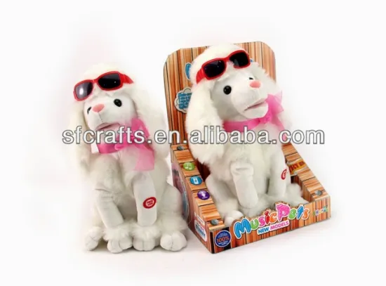 Funny design battery operated dog ,musical electric walking dog toy for kids