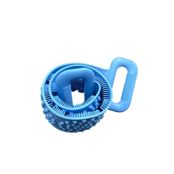 Cooling Strip Silicone Shower Brush with Back Wiping Device