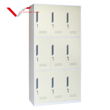 Durable Metal Filing Storage Locker with 9 Doors for Offices and Schools