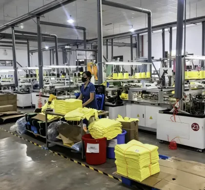 PLC Controlled Microfiber Towel Making Equipment