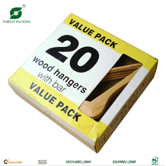 WOODEN HANGER COLOR PACKAGING BOX PAPER MADE IN CHINA