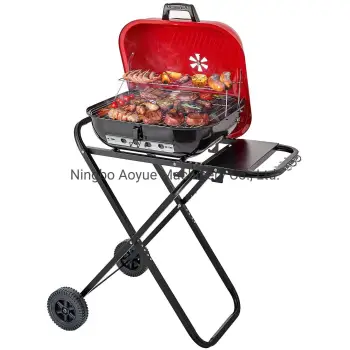 Portable Folding Charcoal Grill for BBQ, Camping, and Outdoor Cooking