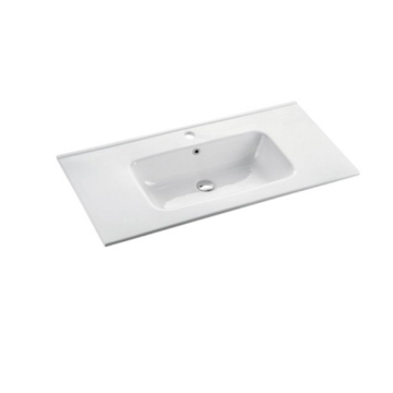 Ceramic Rectangular Bathroom Basin Cabinet