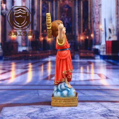8-inch Catholic Divine Child Statue: A Resin Sculpture, Decoration, and Religious Gift Featuring the Divine Child on a Base