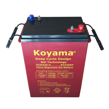 Deep Cycle Gel Vrla Battery 6V 420AH - Battery AGM Golf Cart Battery DCG420-6