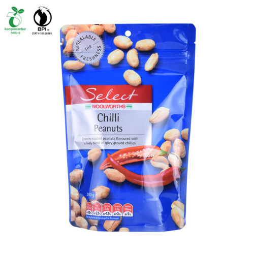 Nuts Food Bag in good barrier With Resealable Zipper And Customerize Printing