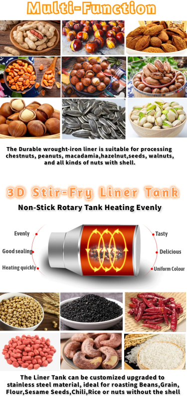 Small Scale Portable Honey Roasted Peanut Tumbling Roasting Oven Machine in South Africa