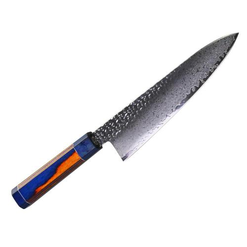 Cuchillo Santoku de acero japonés de Damasco