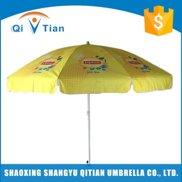 New design hot selling yellow custom commercial grade beach umbrella