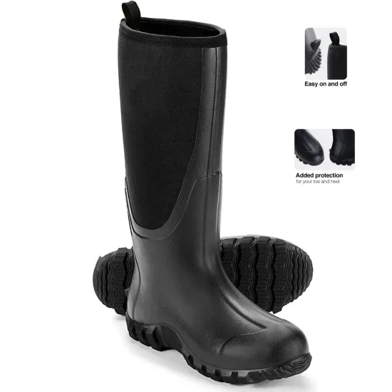 Durable Multi-Season Waterproof Rubber Boots for Men