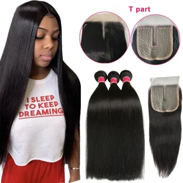 Hot Selling Human Virgin Hair Straight Hair  For Black Color,No Tangle No Shed Hair Bundles With Closure