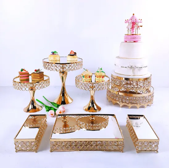 OEM Baking Supplier: European Style Stainless Steel Cake Stand Set with Cover